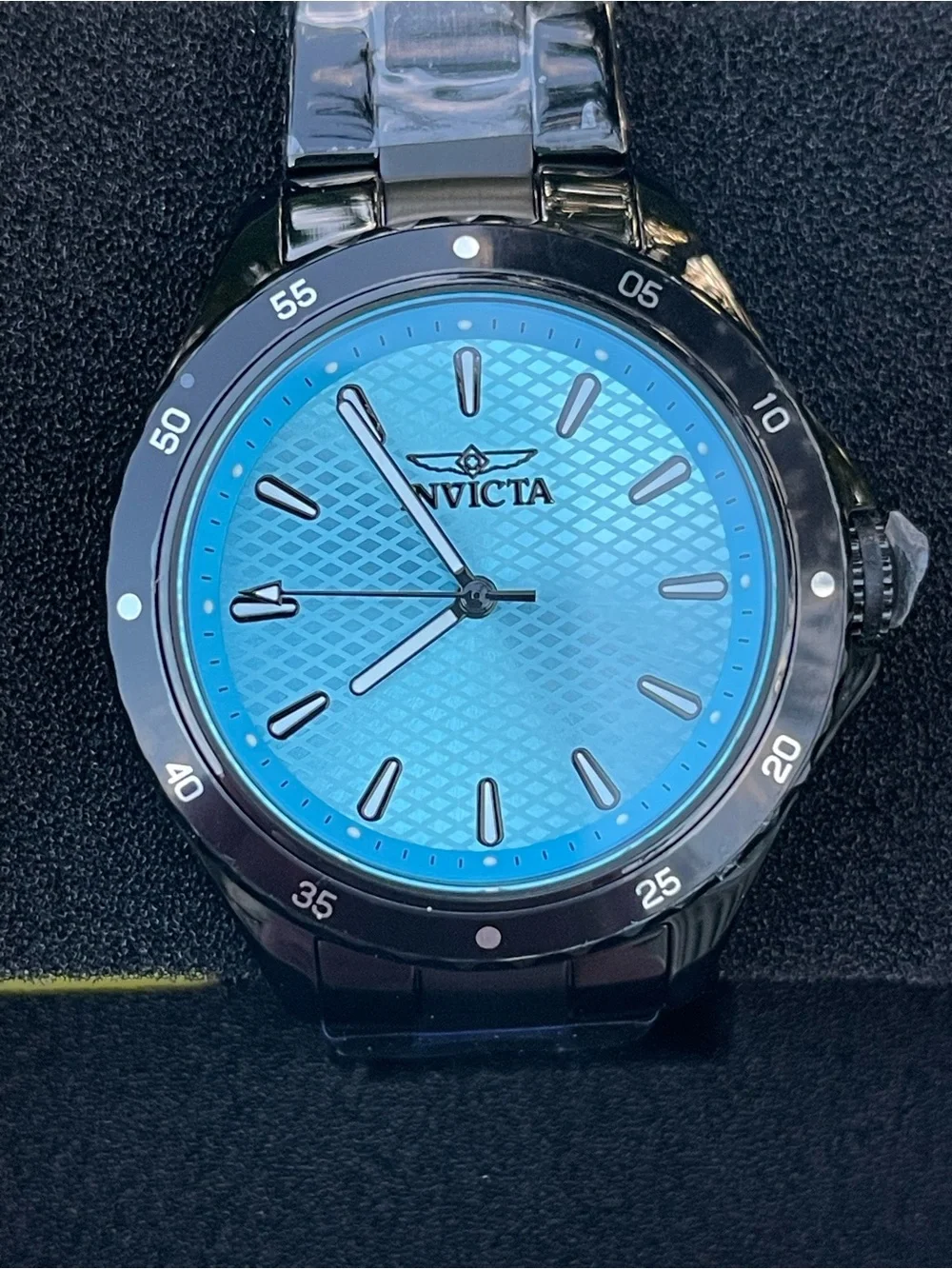 Invicta Pro Diver Lady 38mm Stainless Steel Black Tiffany Blue dial PC21J Quartz